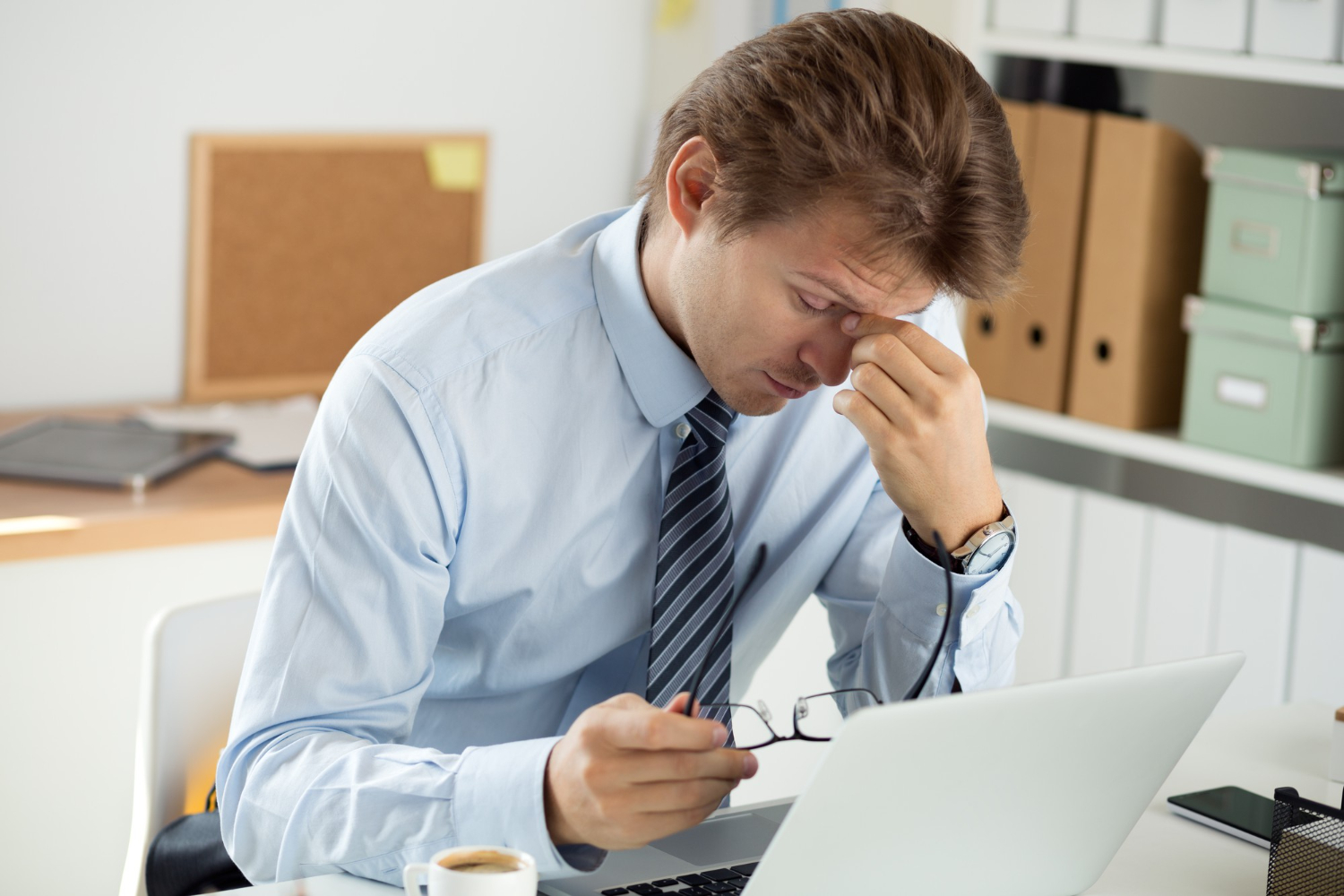 frustrated business person worried about taxes
